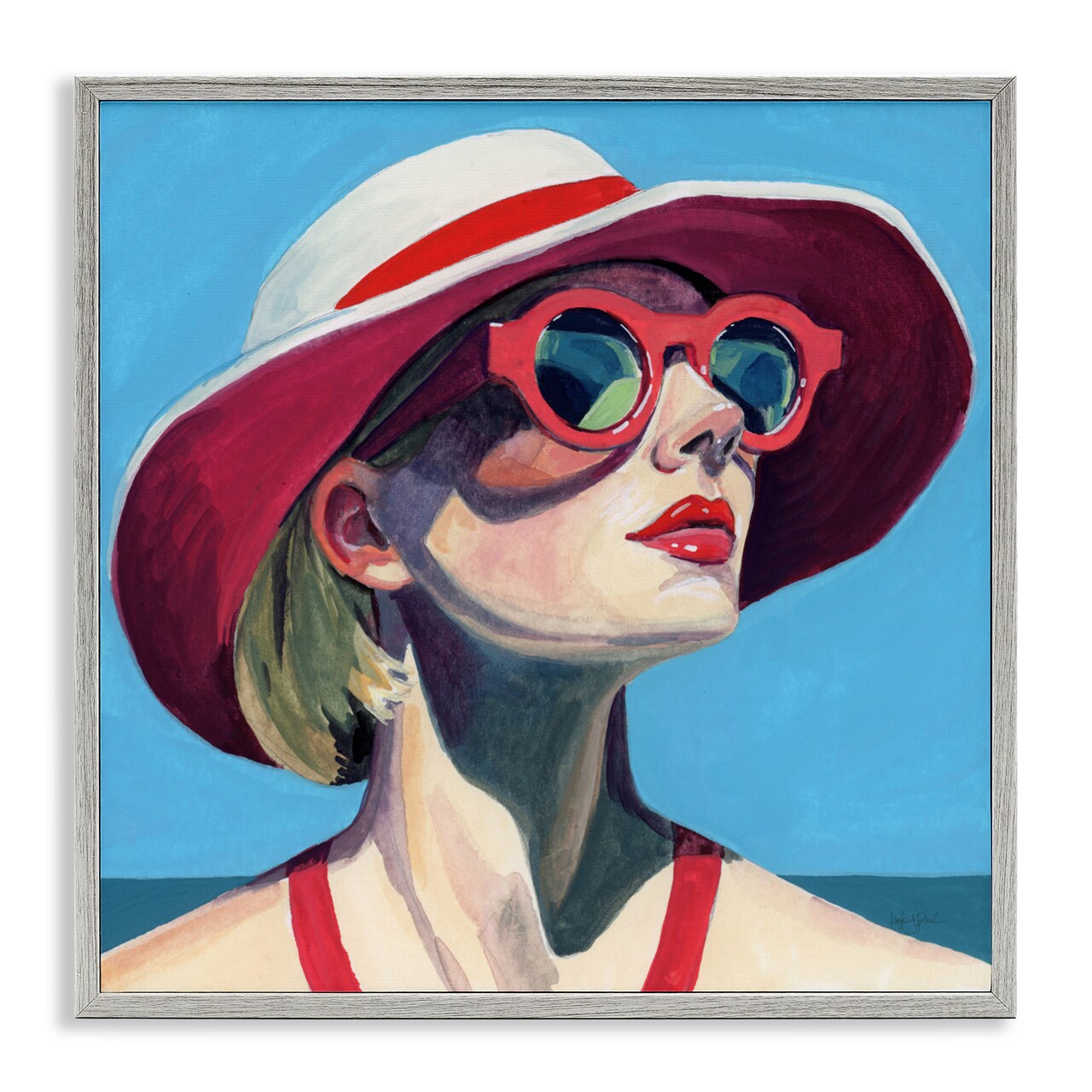 Stupell Industries Vacation In Style Framed Giclee, design by Kate Jarvik Birch